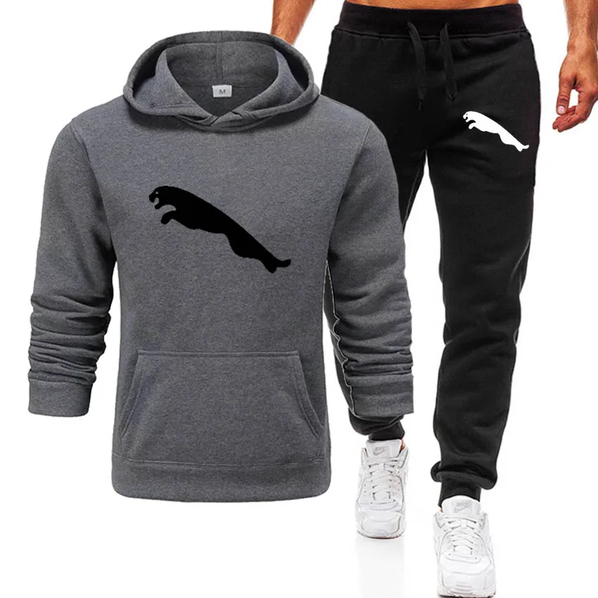 

Men's 2021 new spring and autumn hooded sportswear cardigan sweatshirt + sweatpants casual jogging ladies fashion pullover