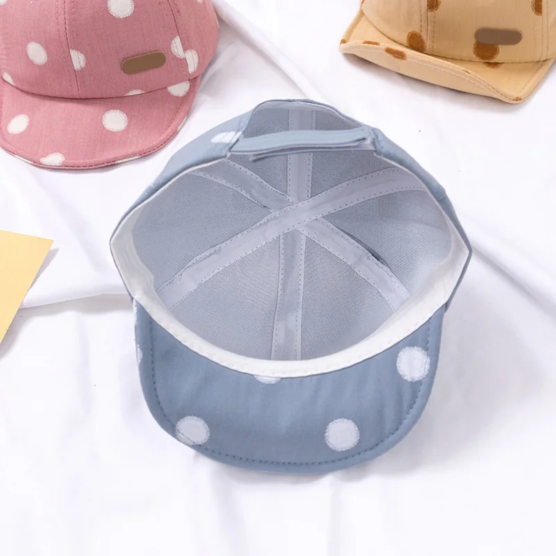 Lovely Baby Boy Girl Hat With Ears Cartoon Dot Toddler Cap Summer Autumn Soft Cotton Infant Baseball Sun Visor Hats | Детская одежда и