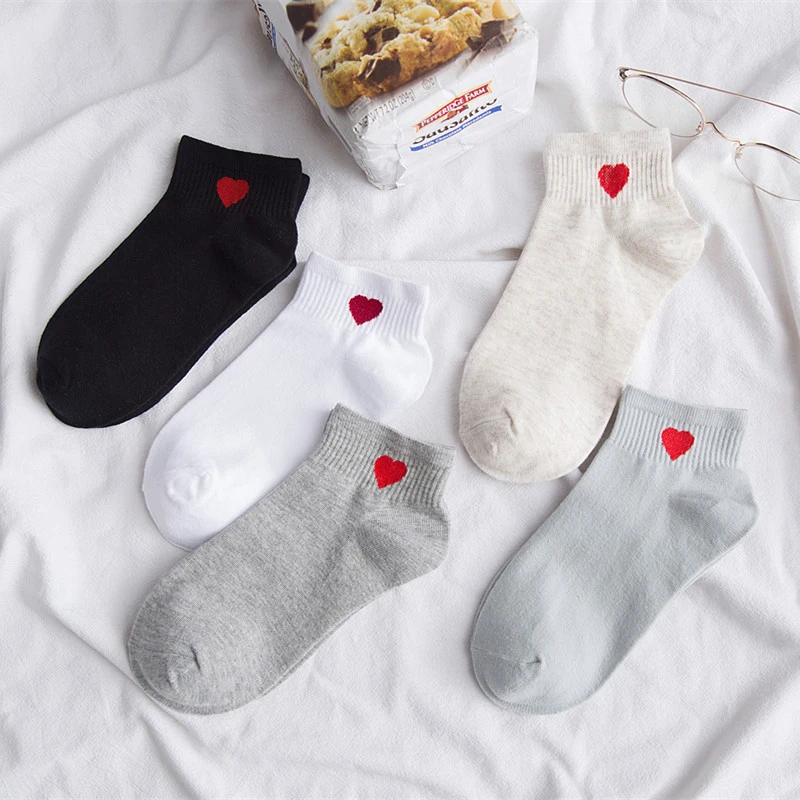 Летние женские хлопковые носки-невидимки 5 пар/лот = 10 шт. спортивные дышащие