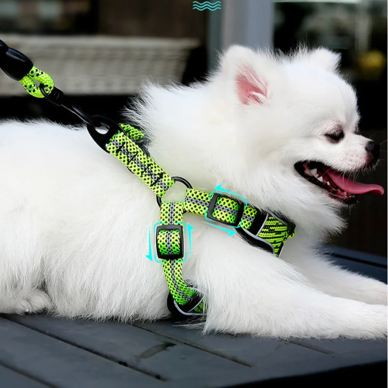 Светоотражающая мягкая шлейка жилет для собак регулируемый поводок чихуахуа кошек малого и среднего