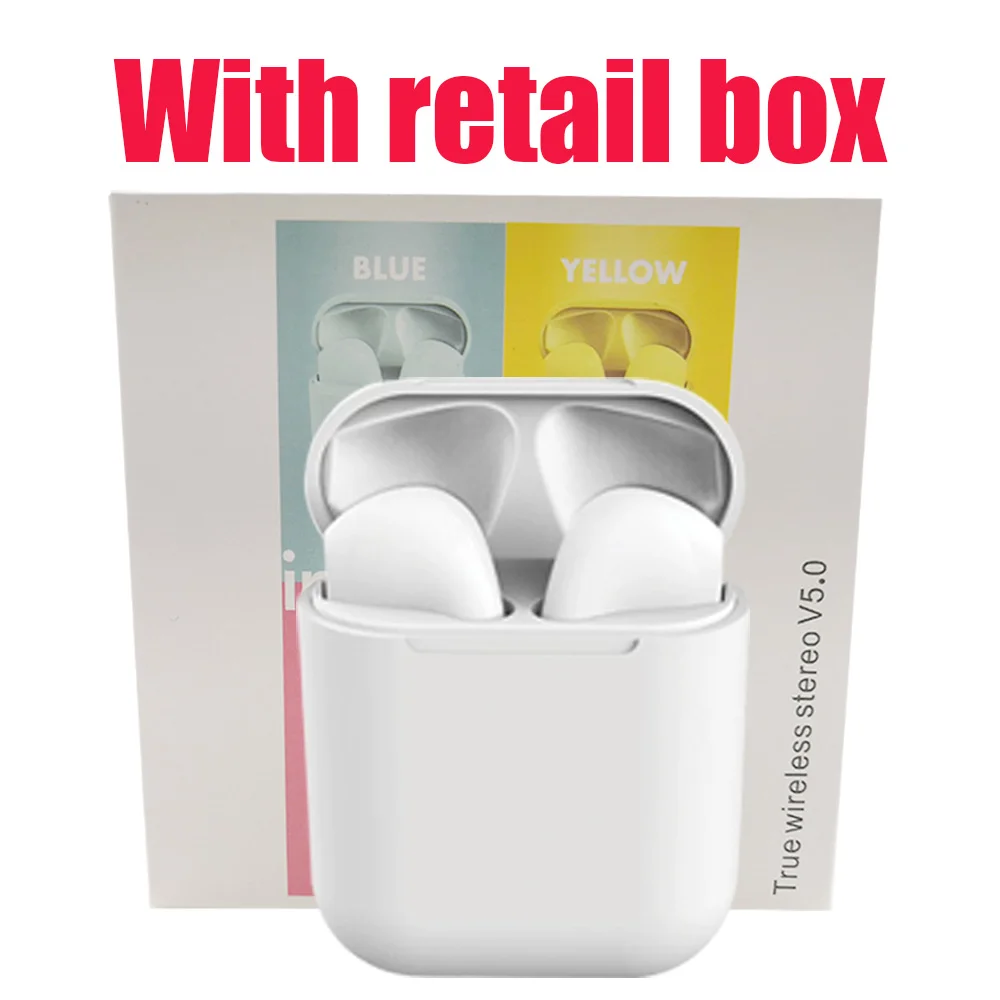 Оригинальные inpods 12 Беспроводные наушники i12 tws наушники Macaron 12 inpods 12 i12 tws наушники для смартфона PK i7 i11 i14 TWS - Цвет: White