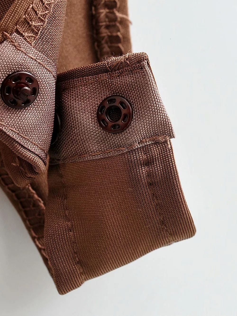 Женские комбинезоны с круглым вырезом элегантные коричневого цвета верхняя