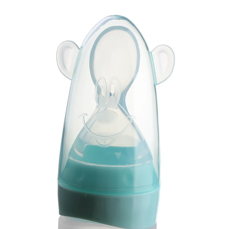 

Infant Baby Squeezing Feeding Bottle 90 ml Food Supplement Bottle Vegetable Fruit Feeding Spoon Rice Cereal Bottle Baby Dishes