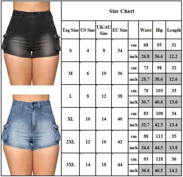 

Women's Short Jeans Stretch Denim Shorts Summer Casual Holiday Slim Fit Pockets Short Pants Short Jeans Pants for Women