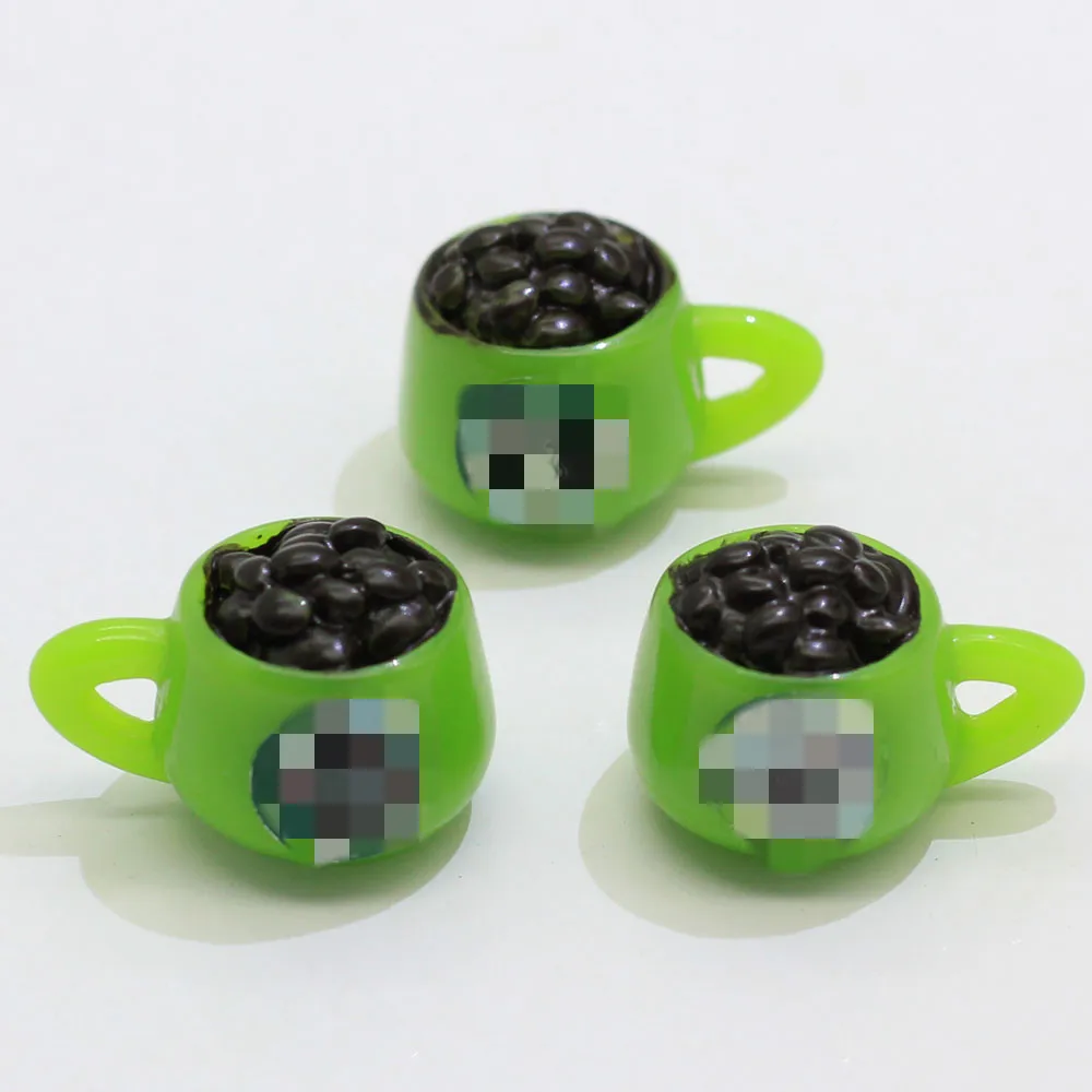 Смола 3D Кофе Bean чашки кабошон сказочные миниатюры сад моделирования Еда напиток