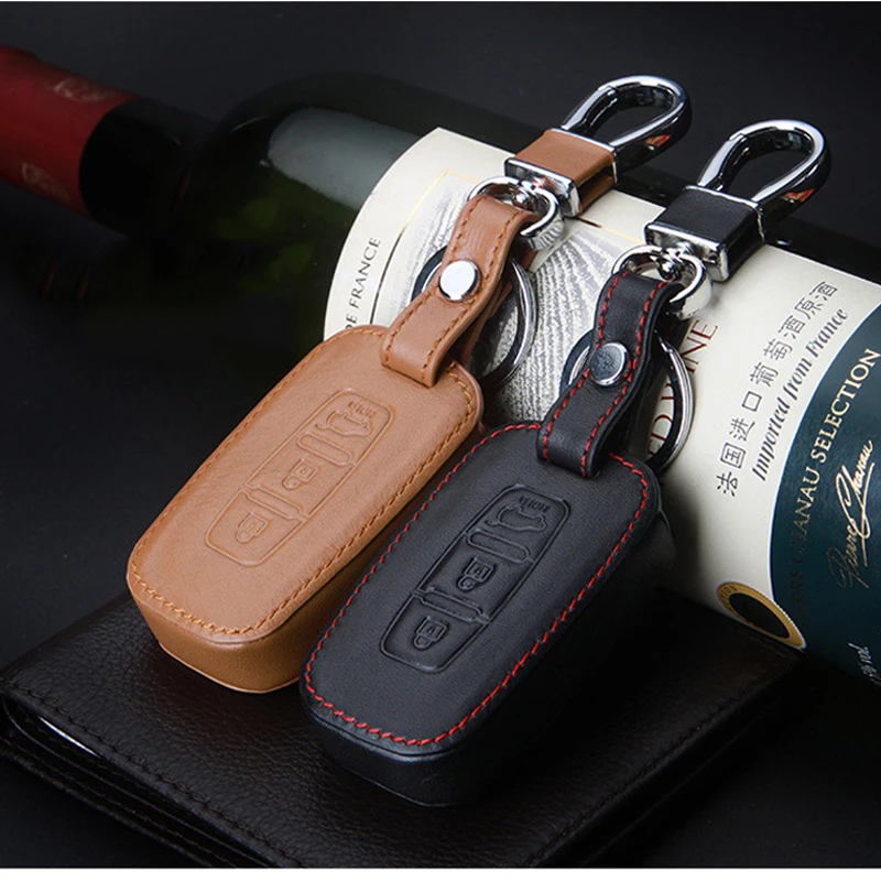 Кожаный чехол для автомобильного ключа с дистанционным управлением Hyundai Tucson IX35