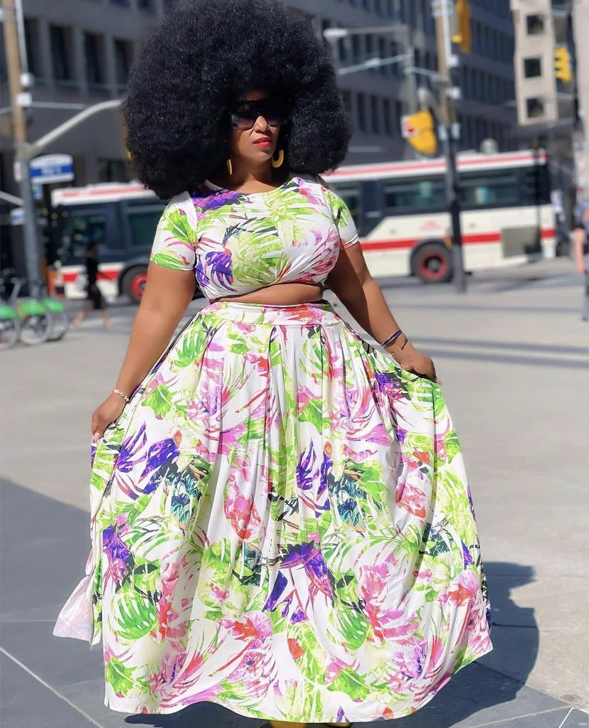 

Для женщин размера плюс из двух частей вареная ткань с принтом длинная юбка на подтяжках Повседневная городской Commute с О-образным вырезом, п...