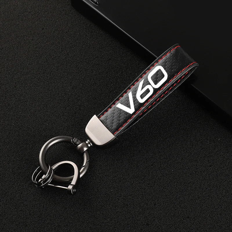 Высококачественный кожаный автомобильный брелок для ключей с поворотом на 360