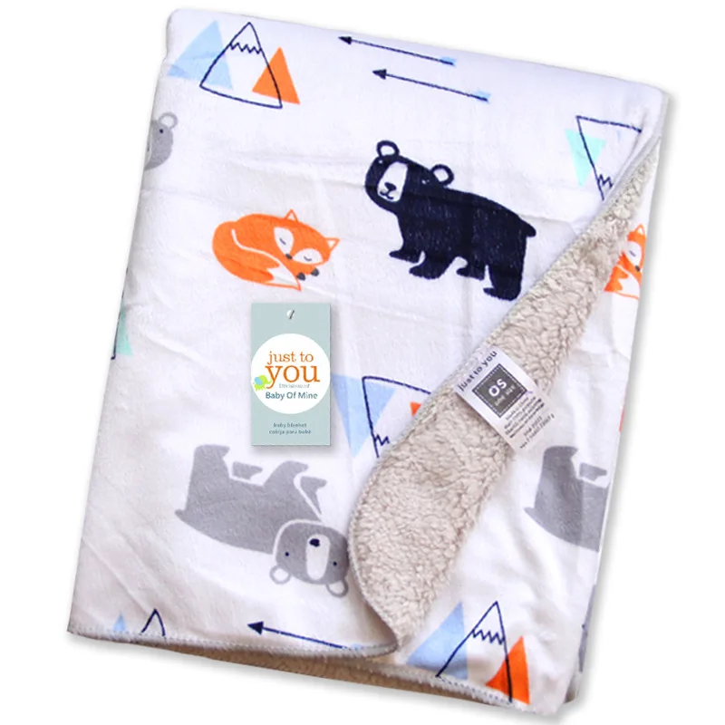 Детские одеяла для новорожденных супермягкое одеяло сна зимнее с животными|bebe