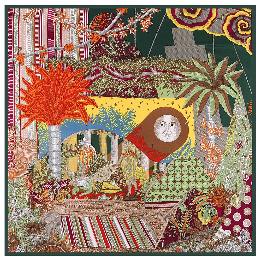 130 см * Высокое качество большие квадратные шарфы шали роскошный бренд H принт