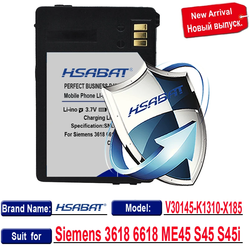HSABAT 1000mAh CS-SIS45SL V30145-K1310-X185 V30148-K1310-X183 V30148-K1310-X185-1 Аккумулятор для Siemens 3618 6618 ME45 S45 S45i |