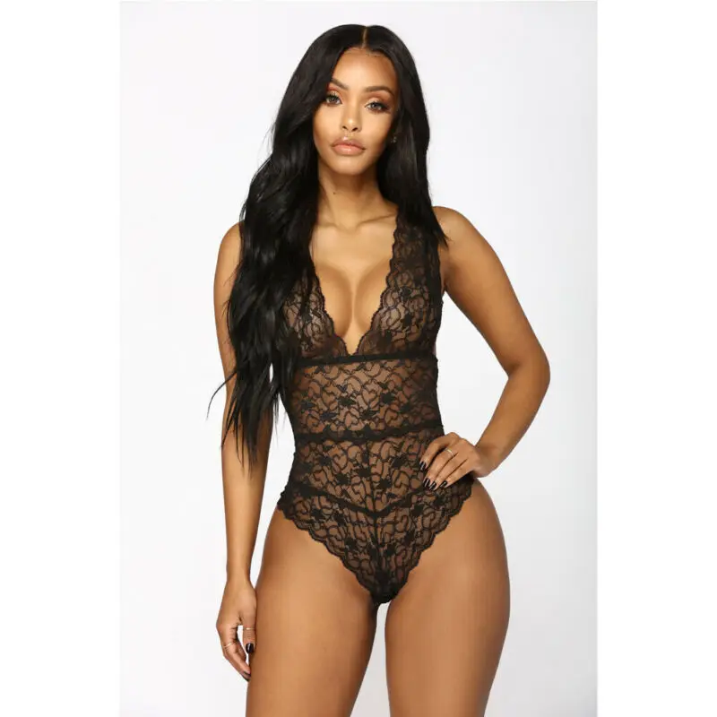Женское сексуальное боди с V-образным вырезом со шнуровкой | Тематическая одежда