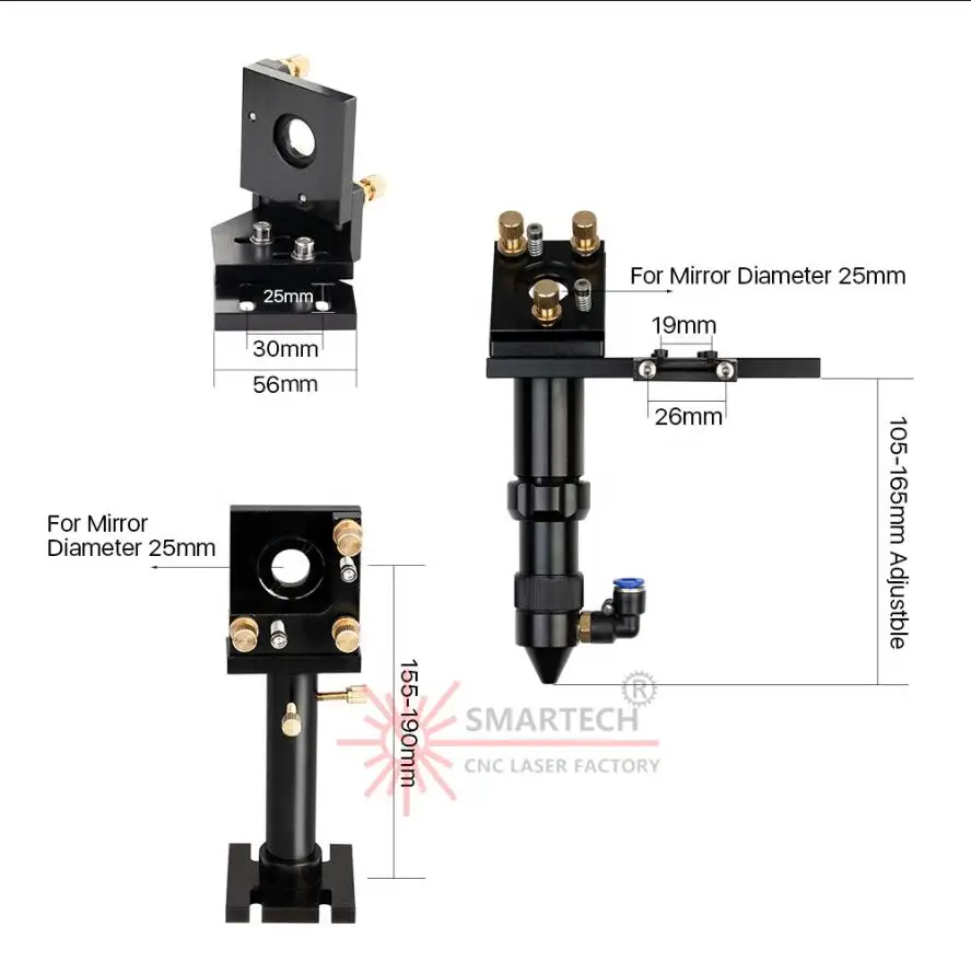 Лазерная головка CL33 C-Series 1-я/2-я поддержка зеркала с фокусным расстоянием 38 1/50 8/63 5