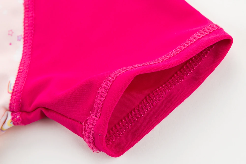 Wishere Swimsuit One-piece Swimwear Short Sleeves UPF50+ Sunsuit Baby Girl Beachwear Summer Kids' Bathers Swimming Suit