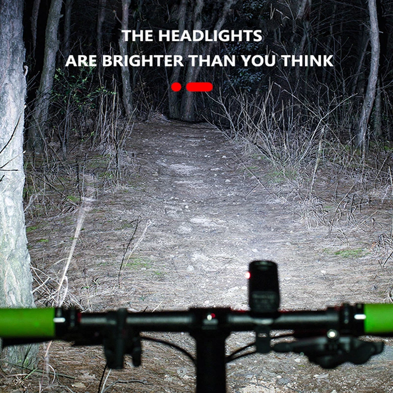 Мощный велосипедный светодиодный фонарь T6 зарядка через USB передний свет для