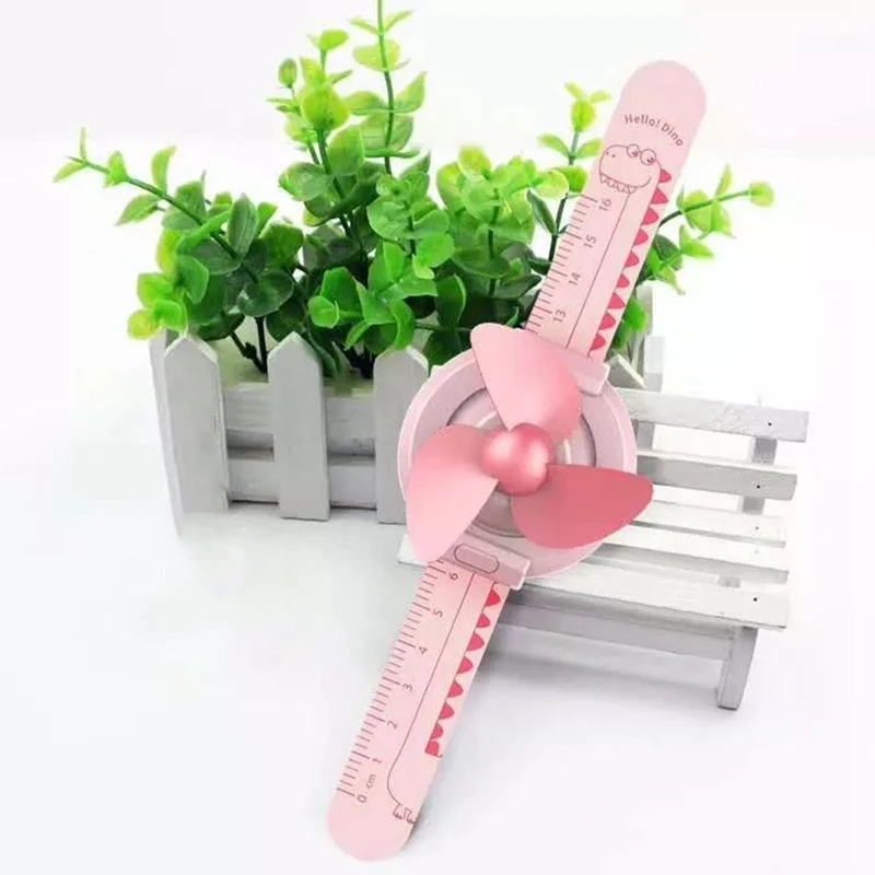 USB вентилятор с регулируемой линейкой наручные часы портативный мини 3