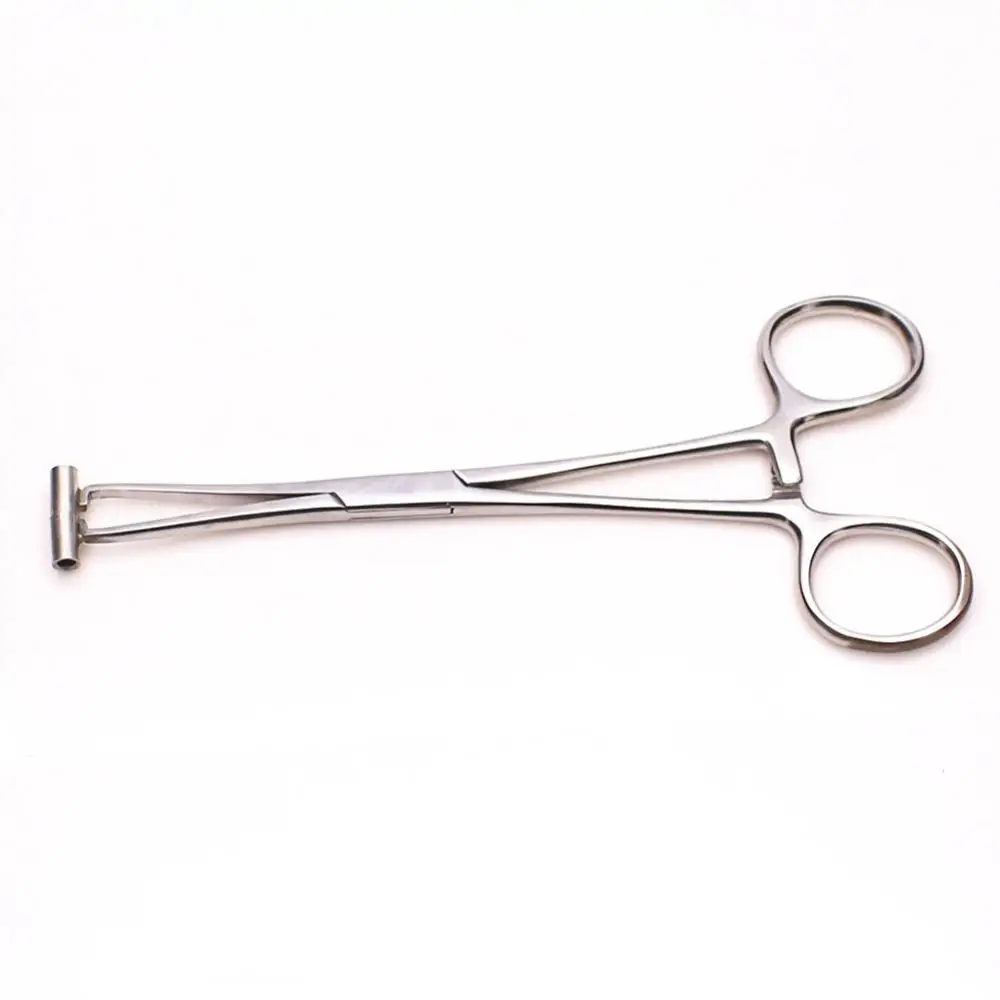 

Flat Needle Pipe Pliers Ear Lip Nose Nail Puncture Tweezers Body Piercing Tool