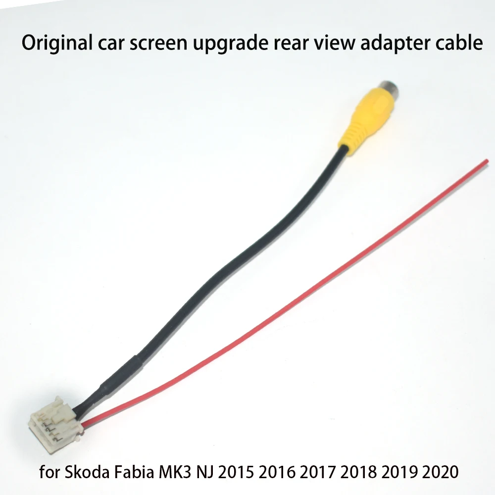 

Car Rear View Backup Reverse Camera Adapter RCA Cable for Skoda Fabia MK3 NJ 2015~2020 Original Factory Screen Video Input