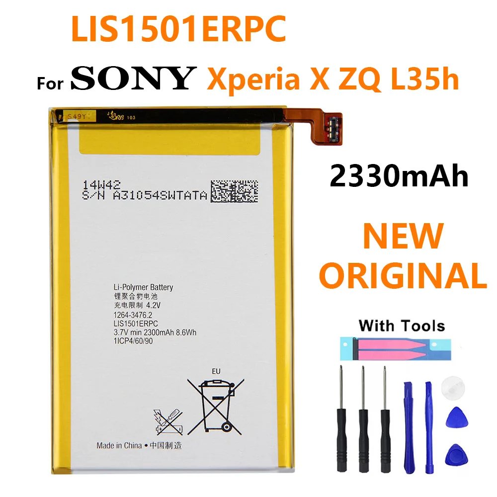 

Новый оригинальный запасной аккумулятор для SONY Xperia ZL L35h ZQ L35i C6502 C6503 C6506 LIS1501ERPC, Оригинальная батарея для телефона 2330 мАч