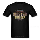 Оригинальная футболка Master Builder, винтажная игровая футболка, Мужская хлопковая футболка, забавная летняя одежда, черные топы в стиле 80-х, футболка с 3d-буквами