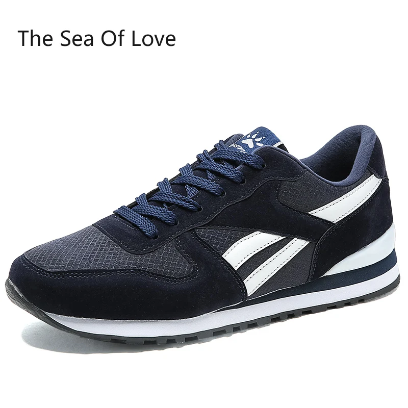 

Мужские кожаные кроссовки, дышащая повседневная обувь для бега, нескользящая Уличная обувь для прогулок, легкая мужская спортивная обувь н...