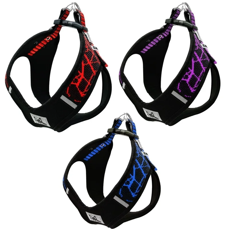 3M Reflective Nylon Dog Harness Dogs Harness Vest No Pull Mesh Adjustable Step-in Pet Harnesses for French Bulldog Pitbull