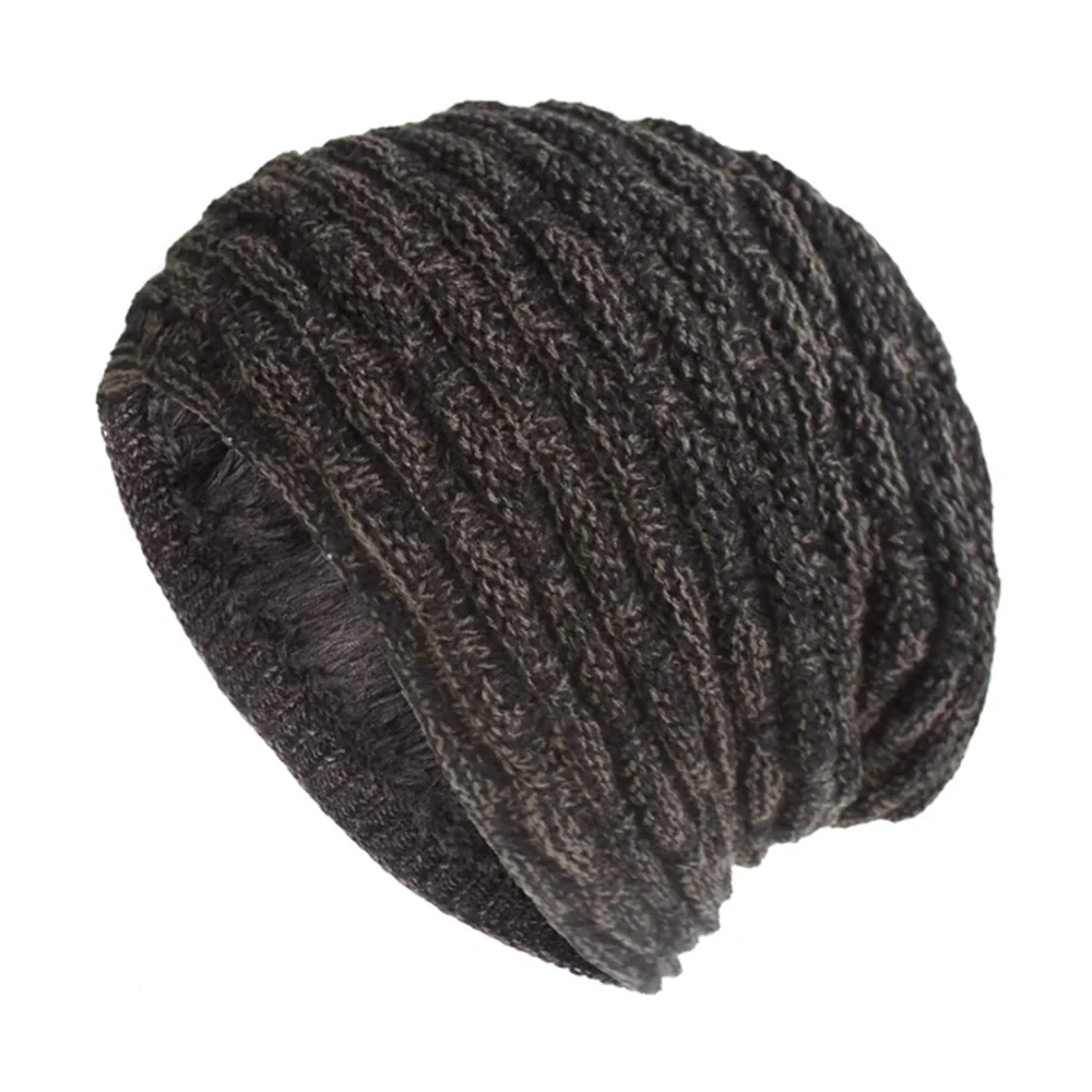 

Hat women's autumn and winter new knitted hats plus velvet warm earmuffs caps men's woolen toe caps