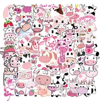 103050pcs cartoon cute pink milk cow graffiti stickers travel luggage guitar laptop waterproof funny classic sticker decals