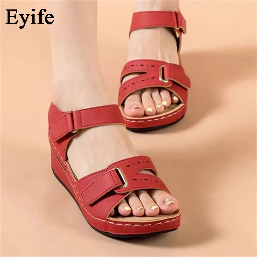 

Women Wedge Sandals 2021 Summer New Comfy Hook&Loop Ladies Casual Platform Shoes 36-41 Female Beach Sandals Dropshipping