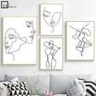 Плакаты в скандинавском стиле, для женщин, Картина на холсте для стены