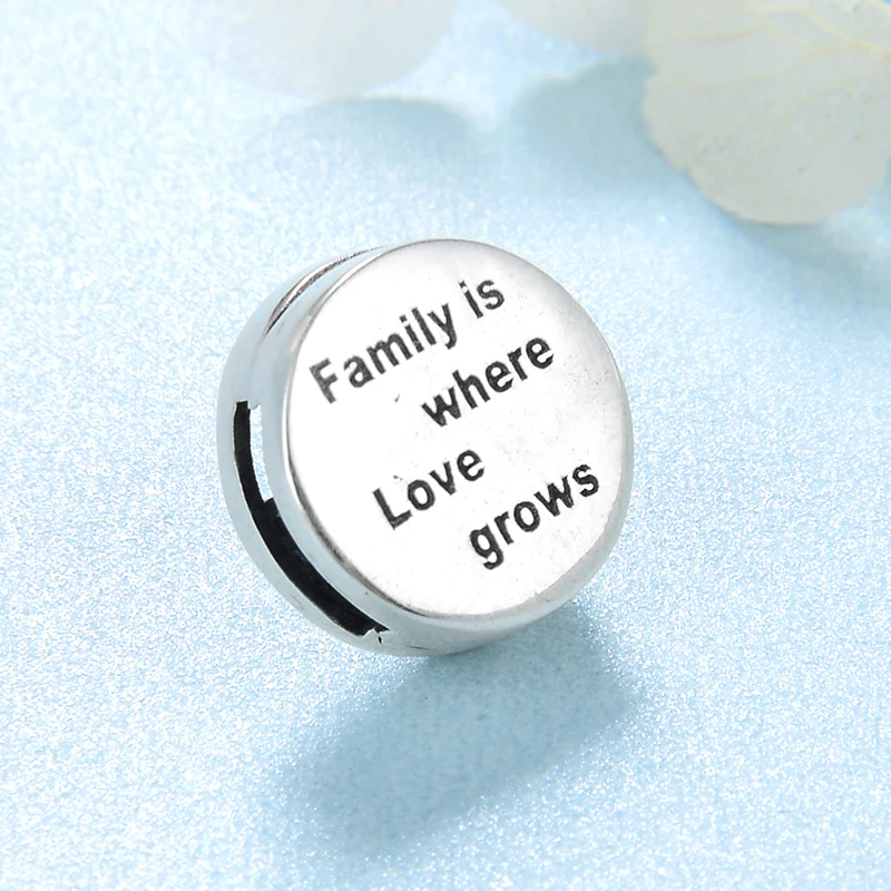 Горячая Распродажа 925 пробы Серебряная круглой формы для всей семьи там где