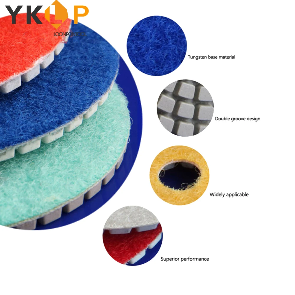 10 шт. 75 мм Алмазный полировальный диск полировки для гранитного камня