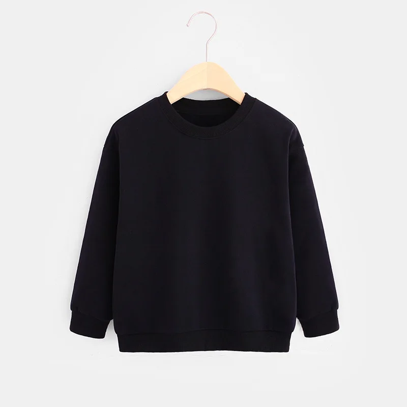 

VIDMID Autumn and winter children's top solid color round neck long sleeve sweater Korean Pullover children's sweater 4018 49