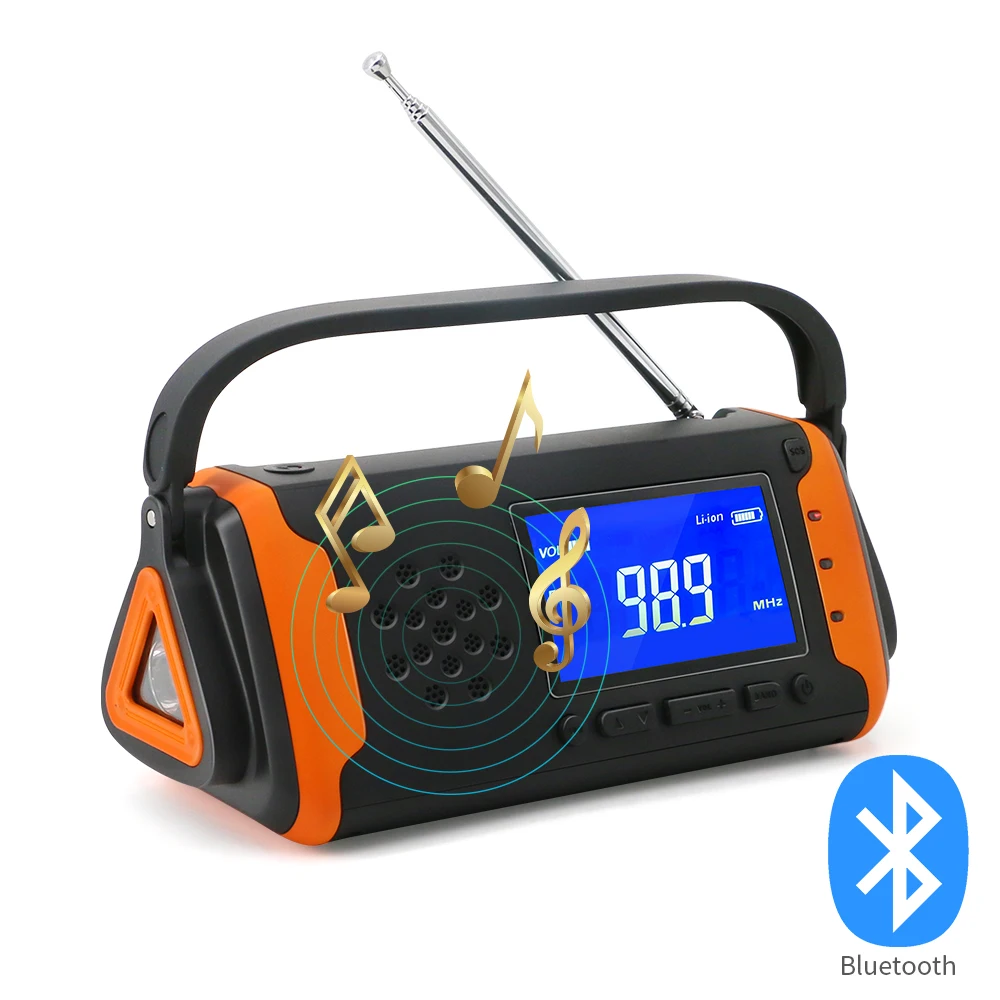 Многофункциональное ручное радио солнечная рукоятка Динамо питание AM/FM/WB погода