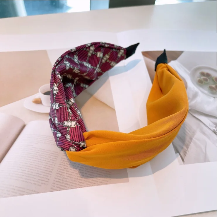 

Women chain hairbands female cross color matching sweet temperament headbands simple headwear