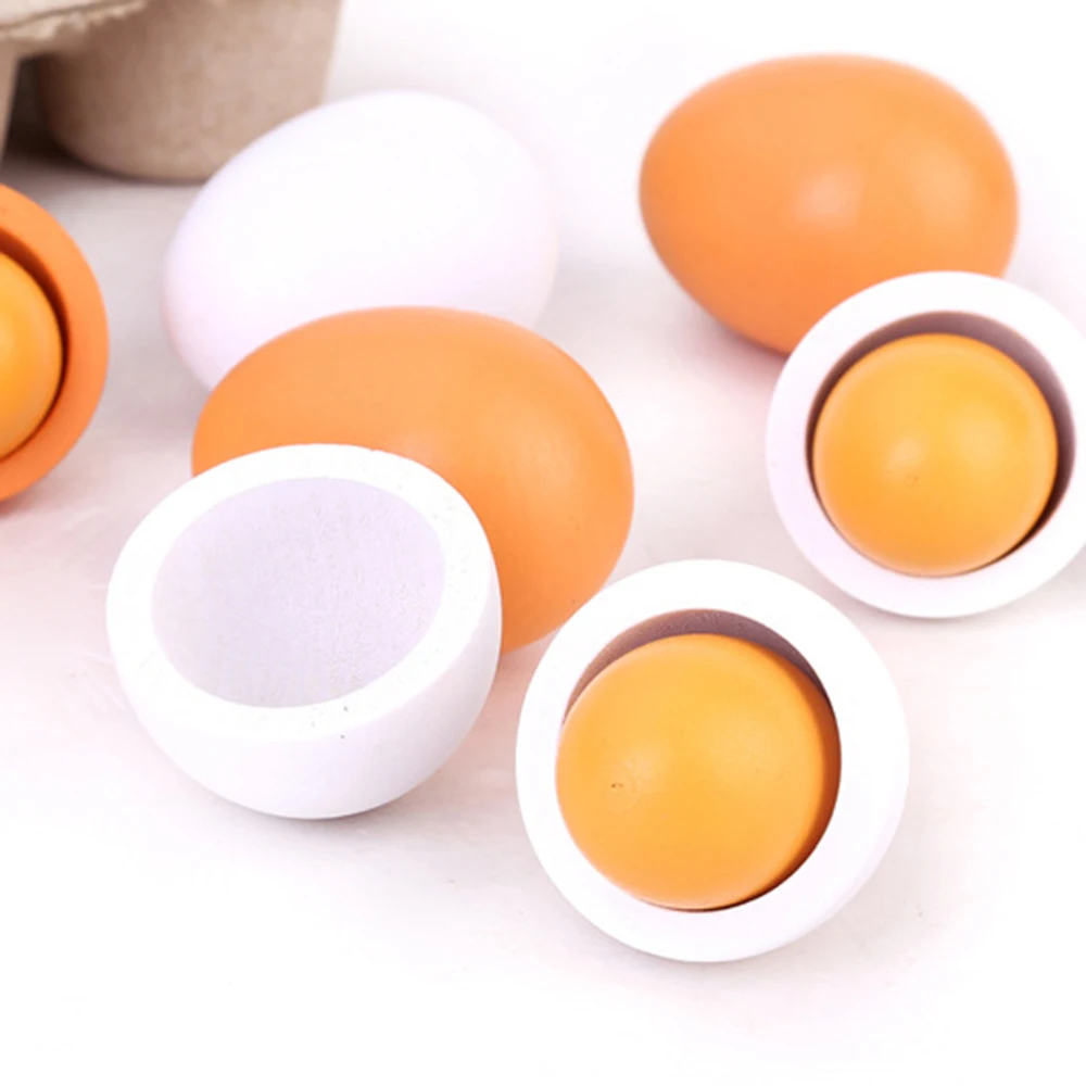 6 шт. моделирование деревянные игрушки яйцо утиное группы в штучной упаковке