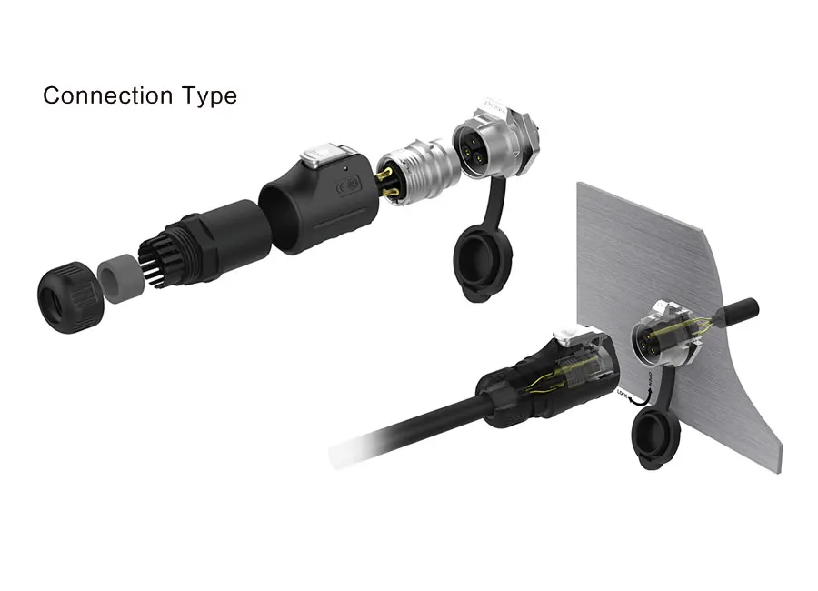 M12 Cnlinko позолоченный 5pin электрический пластиковый круглый IP67 разъем мужской женский стыковый разъем для светодиодной ленты света