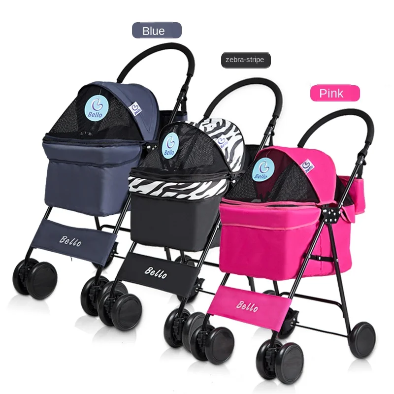 

Lightweight Foldable And Breathable Pet Trolley Assistant With The Same Model Dog And Cat Small Compact Four-wheeled Motorcycle