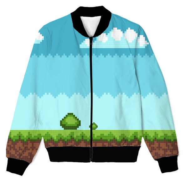 

REAL American US SIZE Custom Game World 3D Sublimation print Zipper Up Jacket plus size 4XL 5XL 6XL