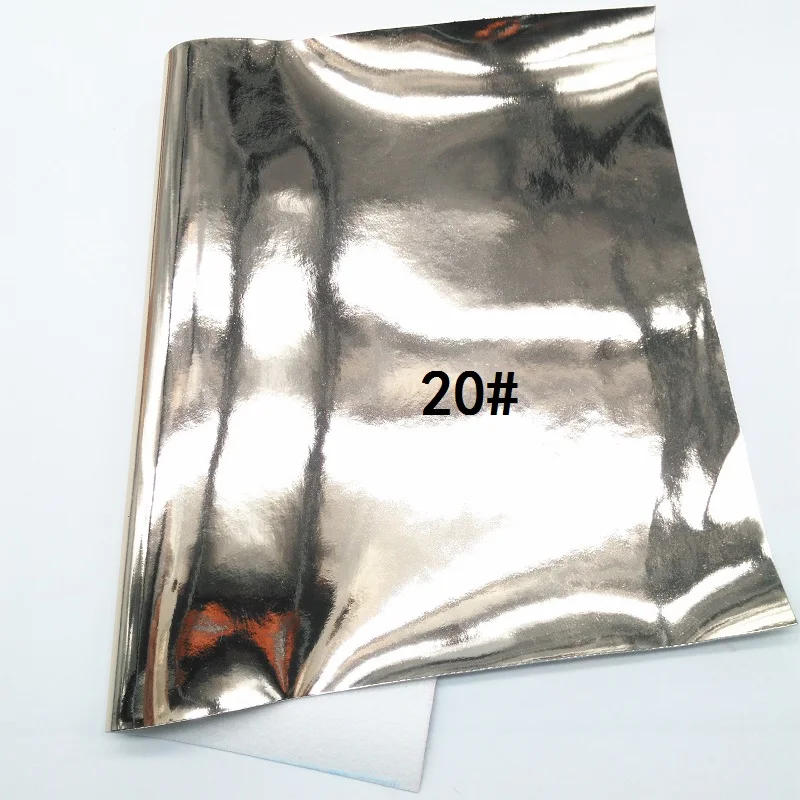 Glitterwishcome 30X134 см мини рулон гладкой лакированной зеркальной искусственной синтетической кожи ткань, GM001 - Цвет: 20