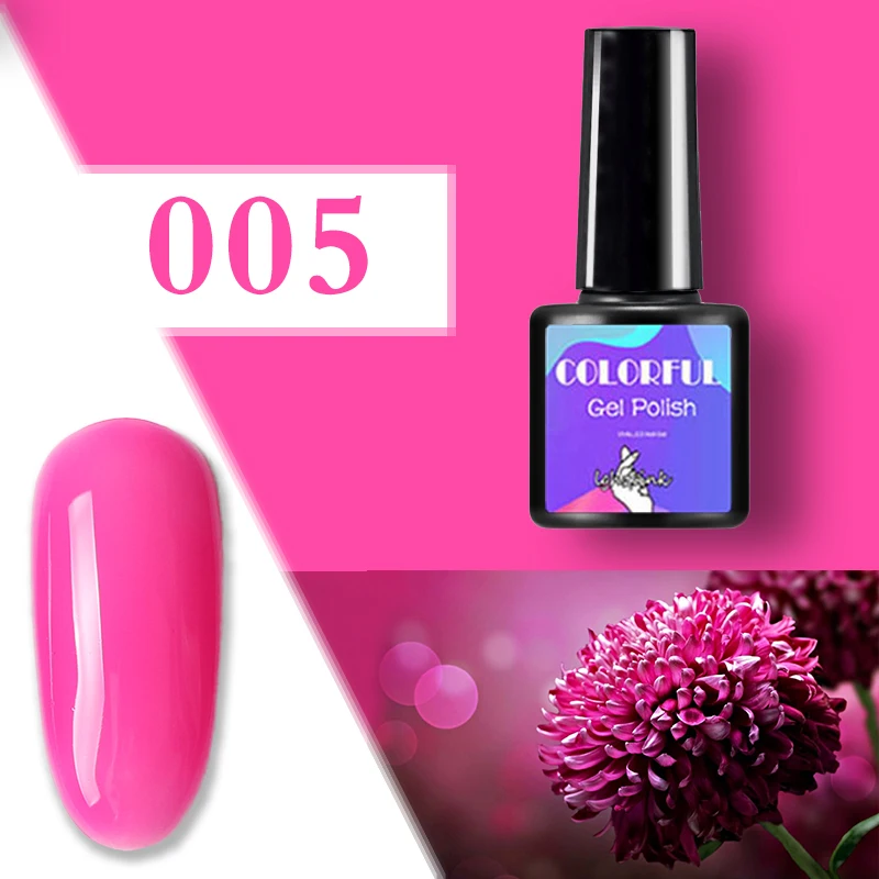 005 7,5 мл неоновый Гель-лак для ногтей Uv/Led Гель-лак праймер Gellak УФ-гель для ногтей основа и верхнее покрытие Полупостоянный УФ-лак - Цвет: 005