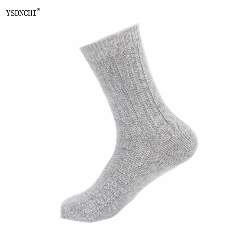 

Мужские зимние теплые шерстяные носки YSDNCHI, толстые однотонные шерстяные дышащие повседневные Высококачественные однотонные носки для сне...