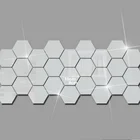 12 шт. в упаковке, 3D зеркало шестигранный винил, съемная Наклейка на стену стикеры домашний декор искусство DIY OW