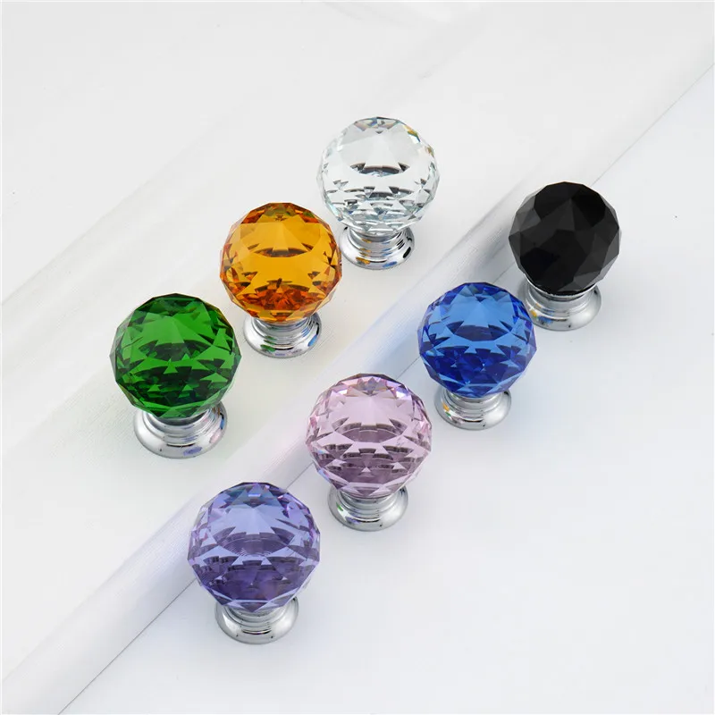 

High Grade Crystal Shake Handle Single Hole Modern European Style Chest Cupboard Door Pulls Furniture Knobs Cabinet Handles