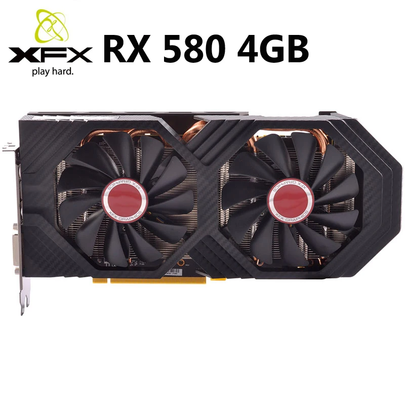 Видеокарта XFX RX 580 4 Гб 500 бит GDDR5 для AMD 8000 серия VGA RX580 8100 МГц используется HDMI