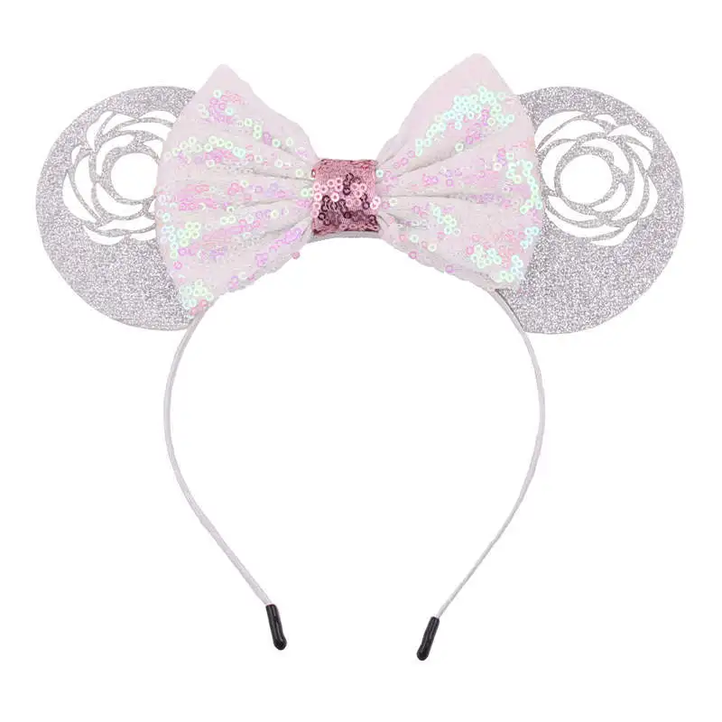 headband 10 Уши Минни-Маус оголовье Новое поступление галстуки-бабочки с блестками Персиковое сердце оголовье повязка для волос для женщин девушек День Святого Валентина Аксессуары для волос - Цвет: headband 10