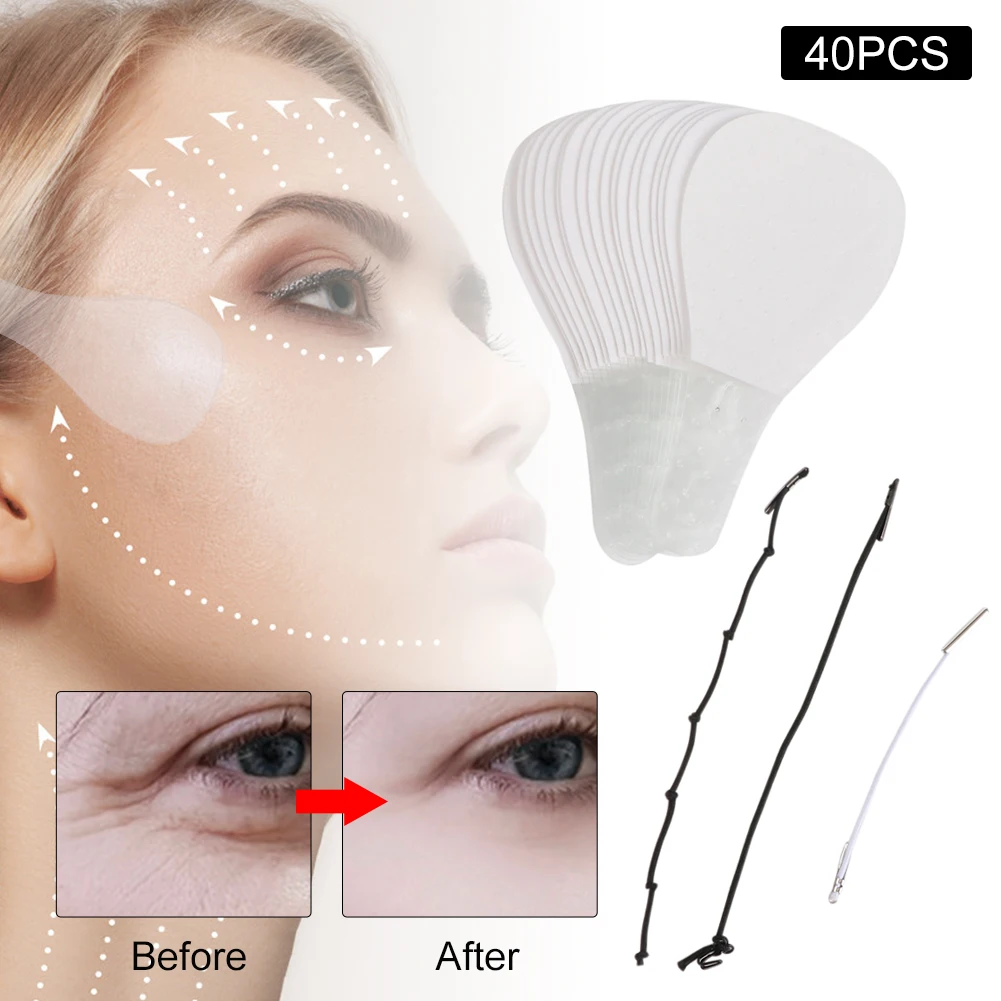 

40pcs Instant Face Lift Neck Chin Lift Secret Tapes Facial Slim Anti Wrinkle Sticker V Face Shaper Artifact Invisible Sticker