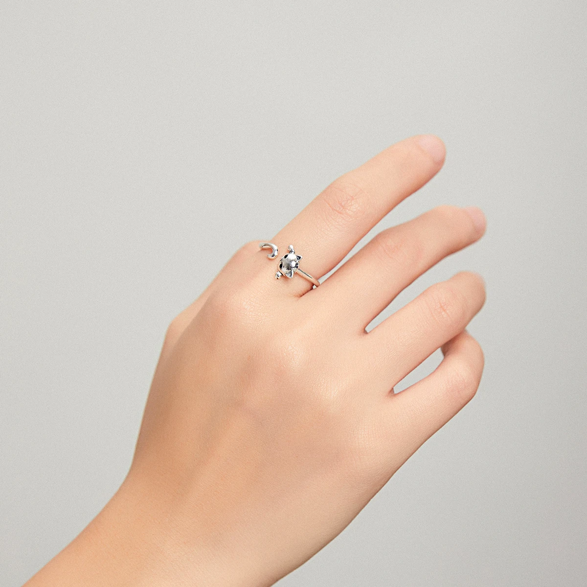 

YAONUAN 925 Sterling Silver Open Adjustable Cute Fine Ring For Women Star/Moon/Branches Pave Zircon Finger Rings Trendy Jewelry