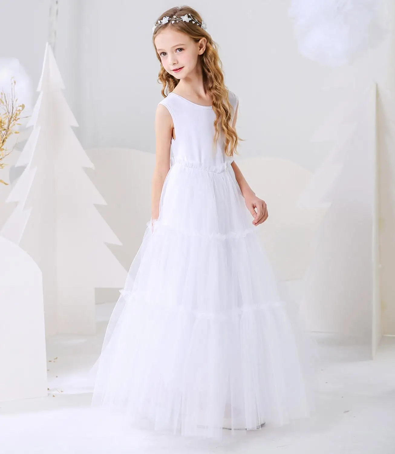 Цветочное Многоярусное Тюлевое платье принцессы Twirling хлопковые платья макси