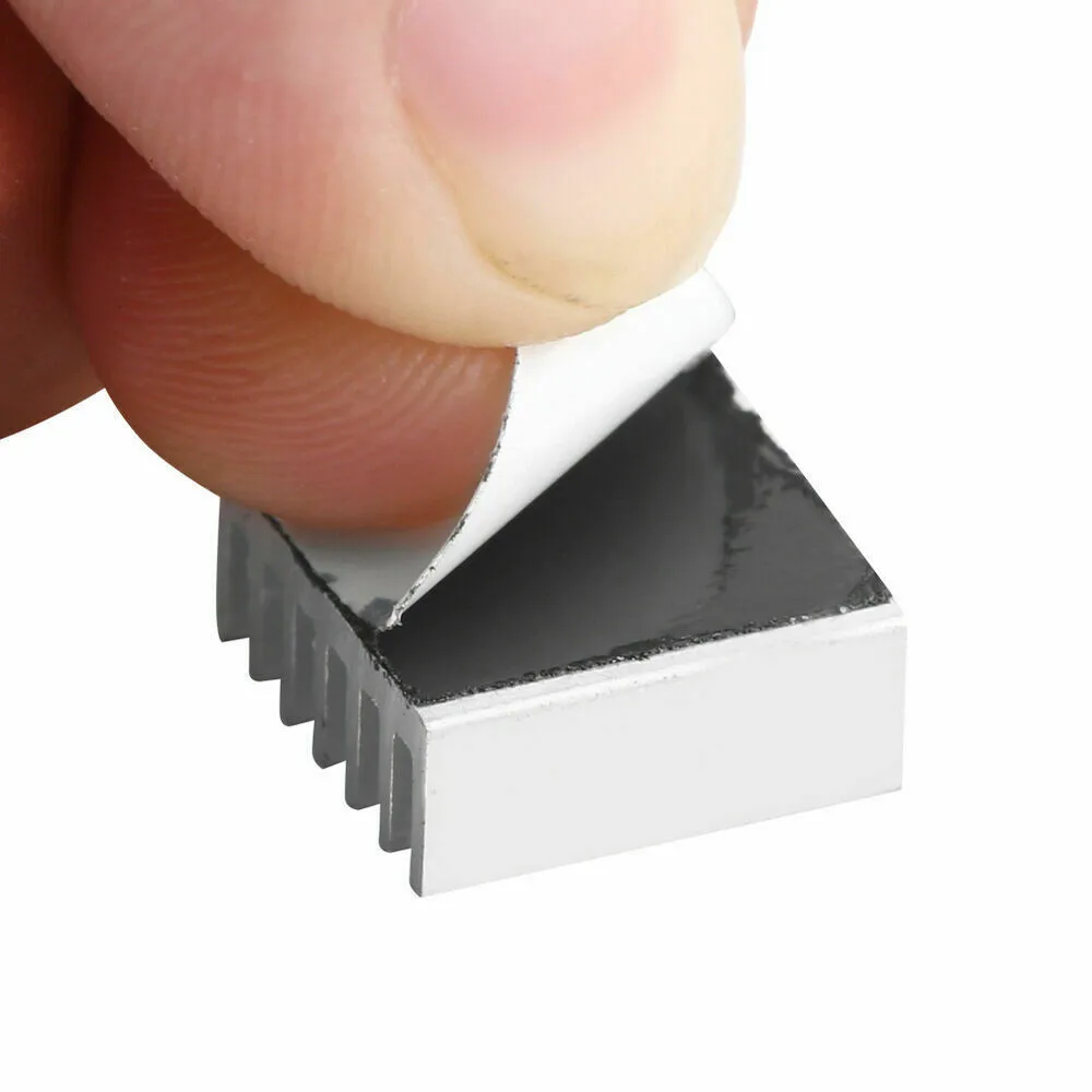 

12PCS Small Aluminum Heatsink Cooling Kit With Adhesive Glue On Back 14x14x6mm Or High Power LED IC Chip Cooler Radiator Heat